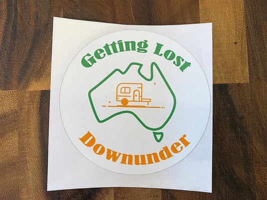 Getting Lost Downunder Sticker